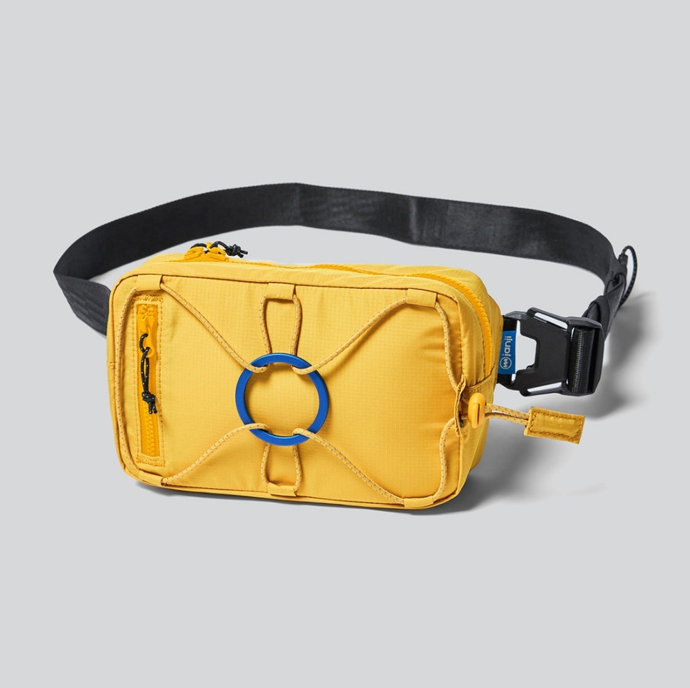 Janji Multipass Mini - Yellow Crossbody Bag with Black Strap